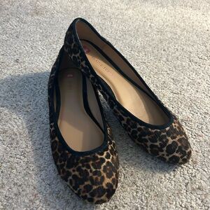 Elaine Turner Leopard Print Ballet Flats